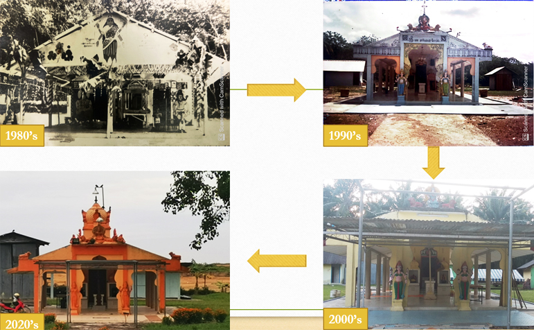 person writing in a notebook beside by an iPad, laptop, printed photos, spectacles, and a cup of coffee on a saucer